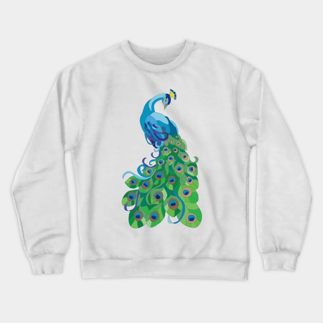 Peacock illustration Crewneck Sweatshirt by JulietLake